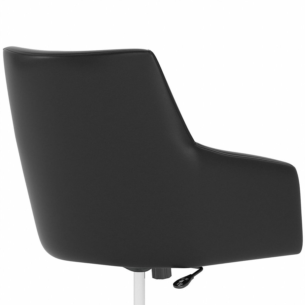 Black Leather Box Chair N219