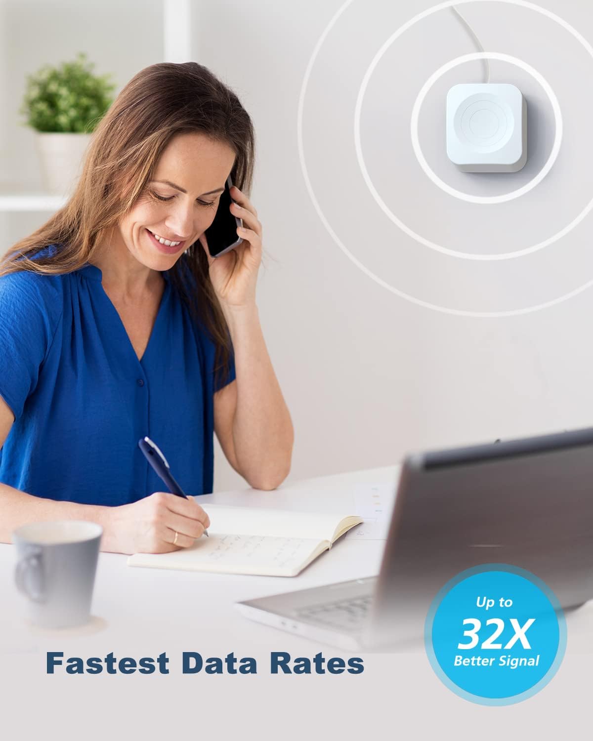 Cell Phone Signal Booster up to 15,000 sq ft 5G 4G LTE D174