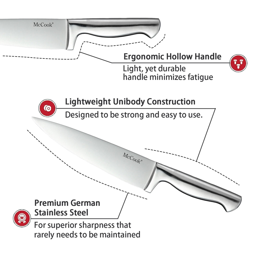 15 Pieces Kitchen Knife Set with Block D4561