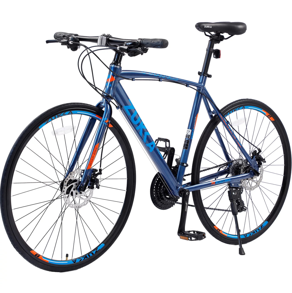 24 Speed 700C Aluminum Flat Bar Road Bike with Disc Brakes V1225