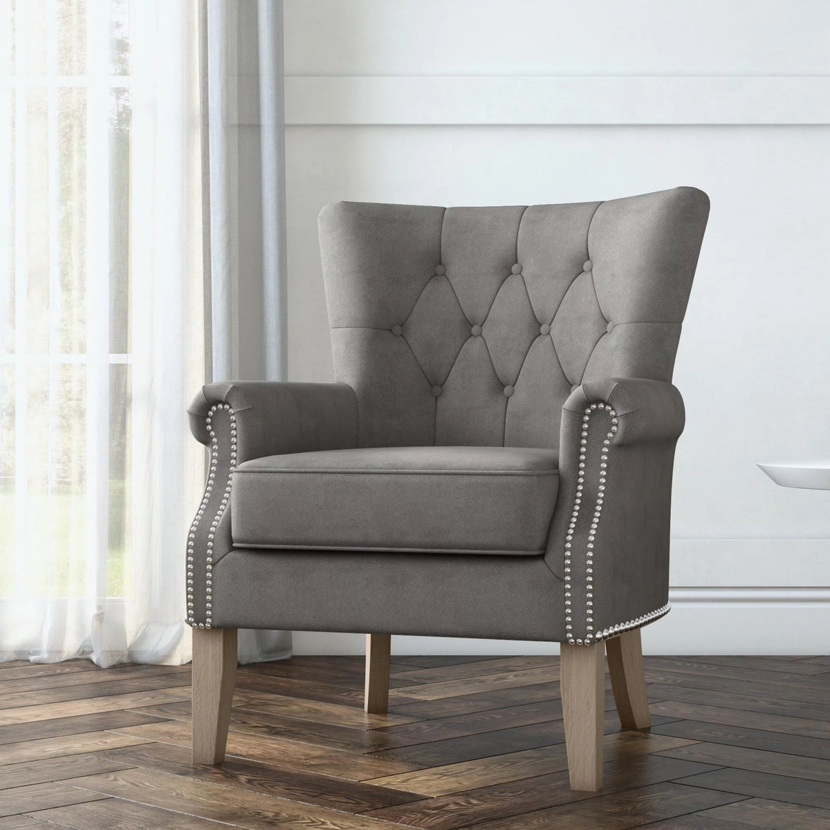 Gray Accent Chair I544