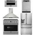 36 Electric Range, Range Hood, Refrigerator, Dishwasher and Microwave V36446