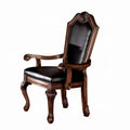 Black PU Cushion Arm Chair Set of 2 B71633