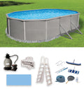 18-ft x 33-ft Oval 52-in Deep Metal Wall Swimming Pool P609242