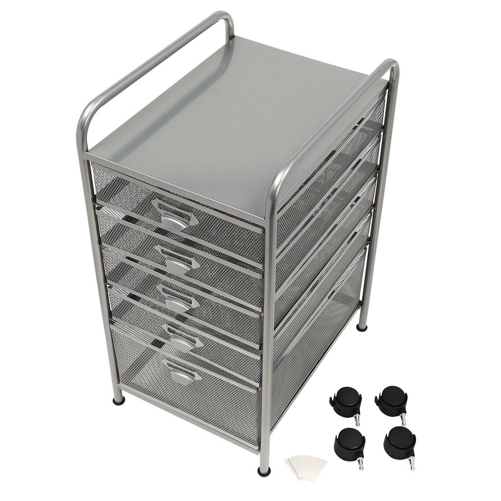 Rolling File Storage Cart with 5 Drawers F637912