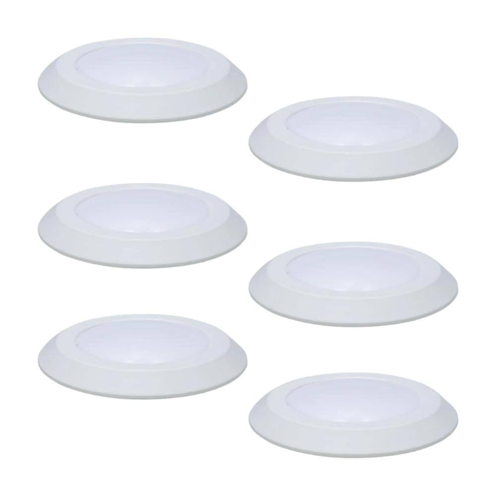 White 6 in. Integrated LED Recessed Ceiling Light Trim 3000K 6-Pack M18387