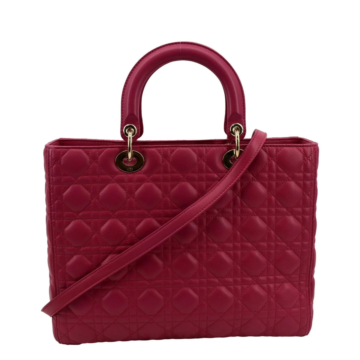 Pre-owned Pink Lambskin Shoulder Bag H928410