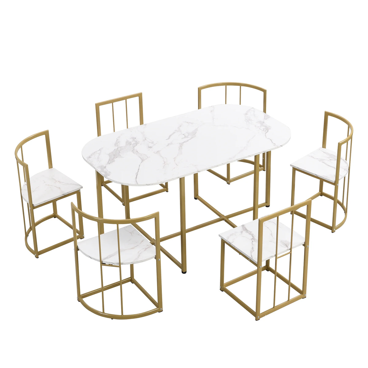 7 Piece Dining Table and Chairs Set Z20048