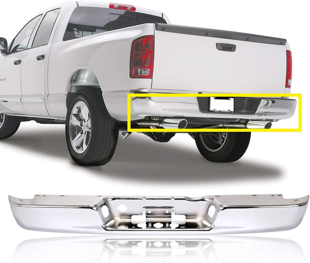 Rear Bumper Chrome Face Bar Steel Pickup Replacement P387121