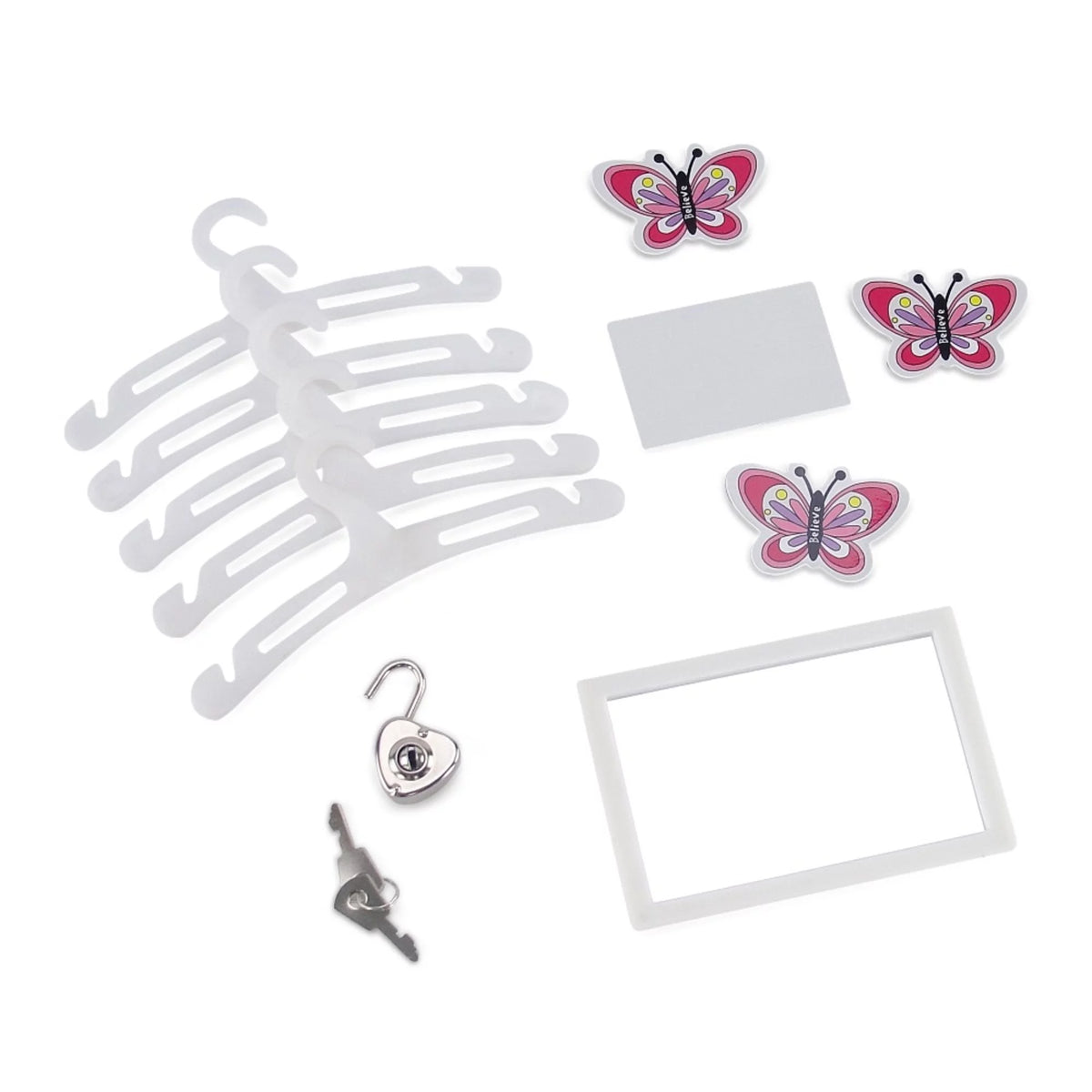 14 Inch Doll Furniture Locker Storage Accessory with Lock and Key E47060