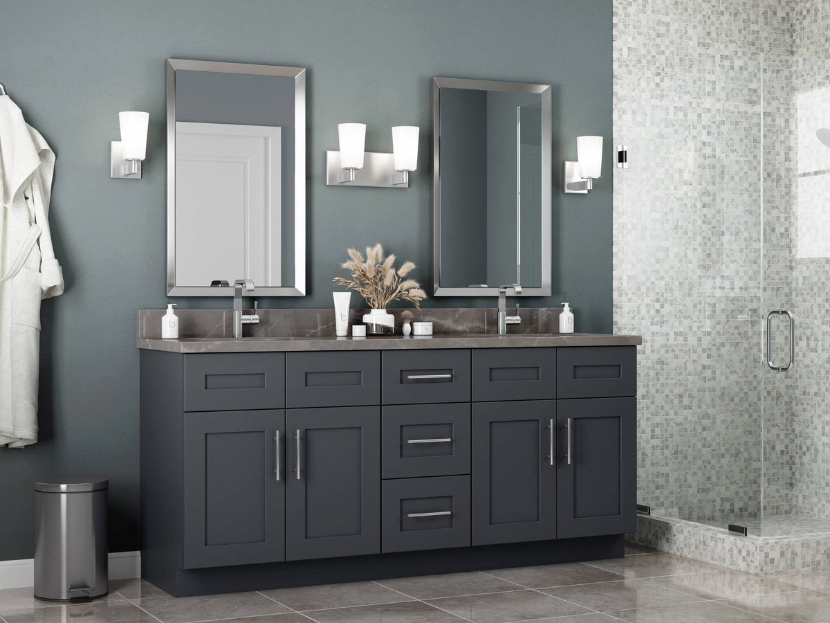 30-in W x 23.5-in H x 12-in D Gray Wall Cabinet E3488
