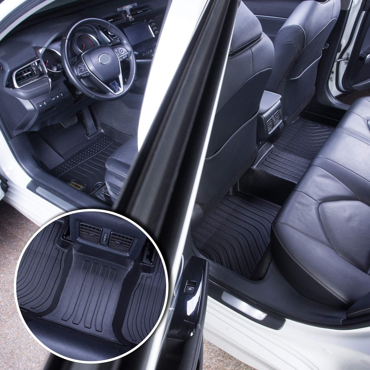 Black Floor Mats Liners F447