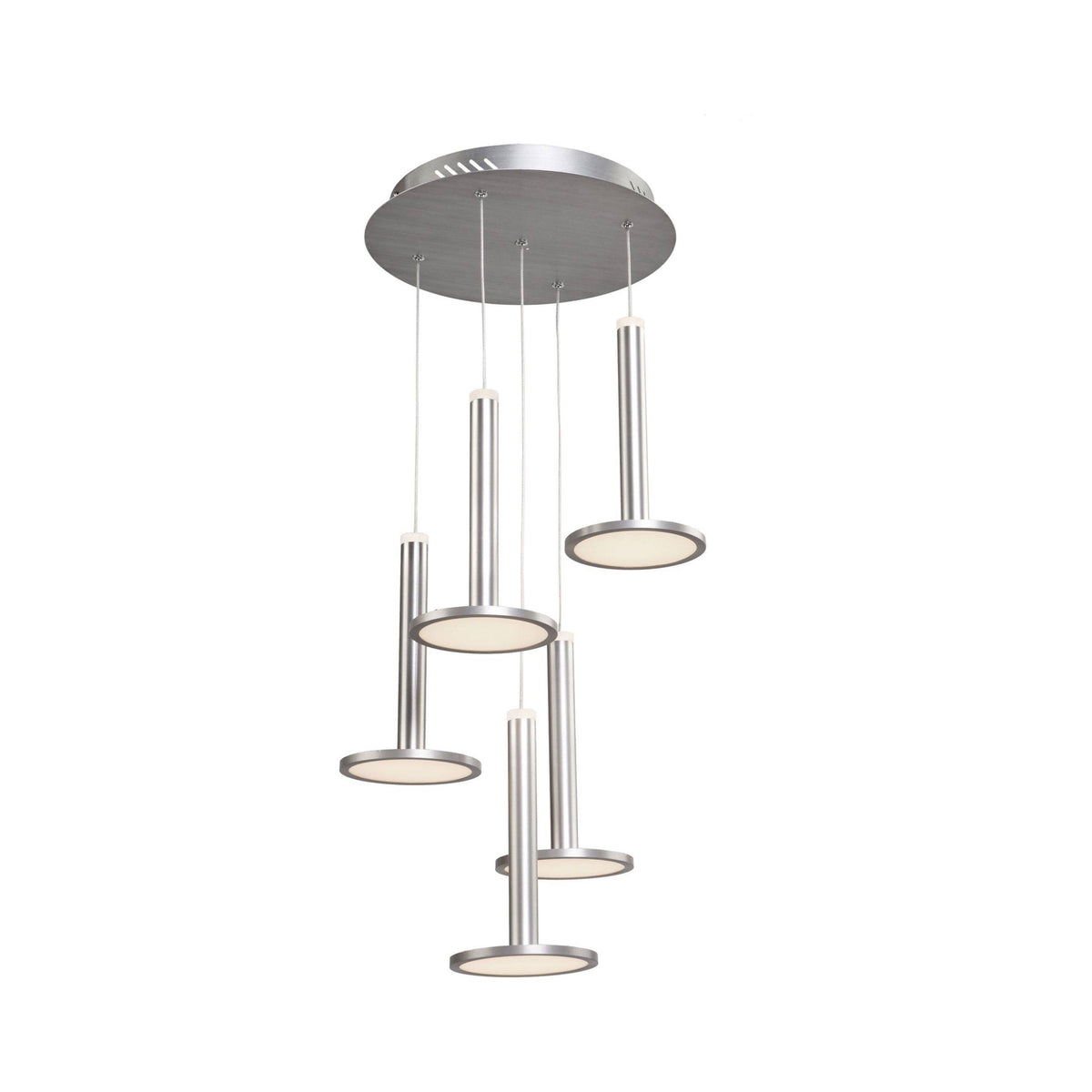 5-Light Brushed Aluminum Chandelier L8442
