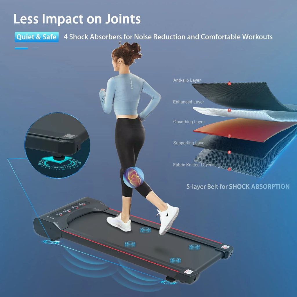 2 in 1 Under Desk Treadmill with Remote Control M7778