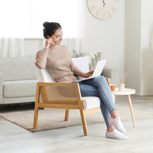 Linen Fabric Accent Chair Set of 2 Beige G85612