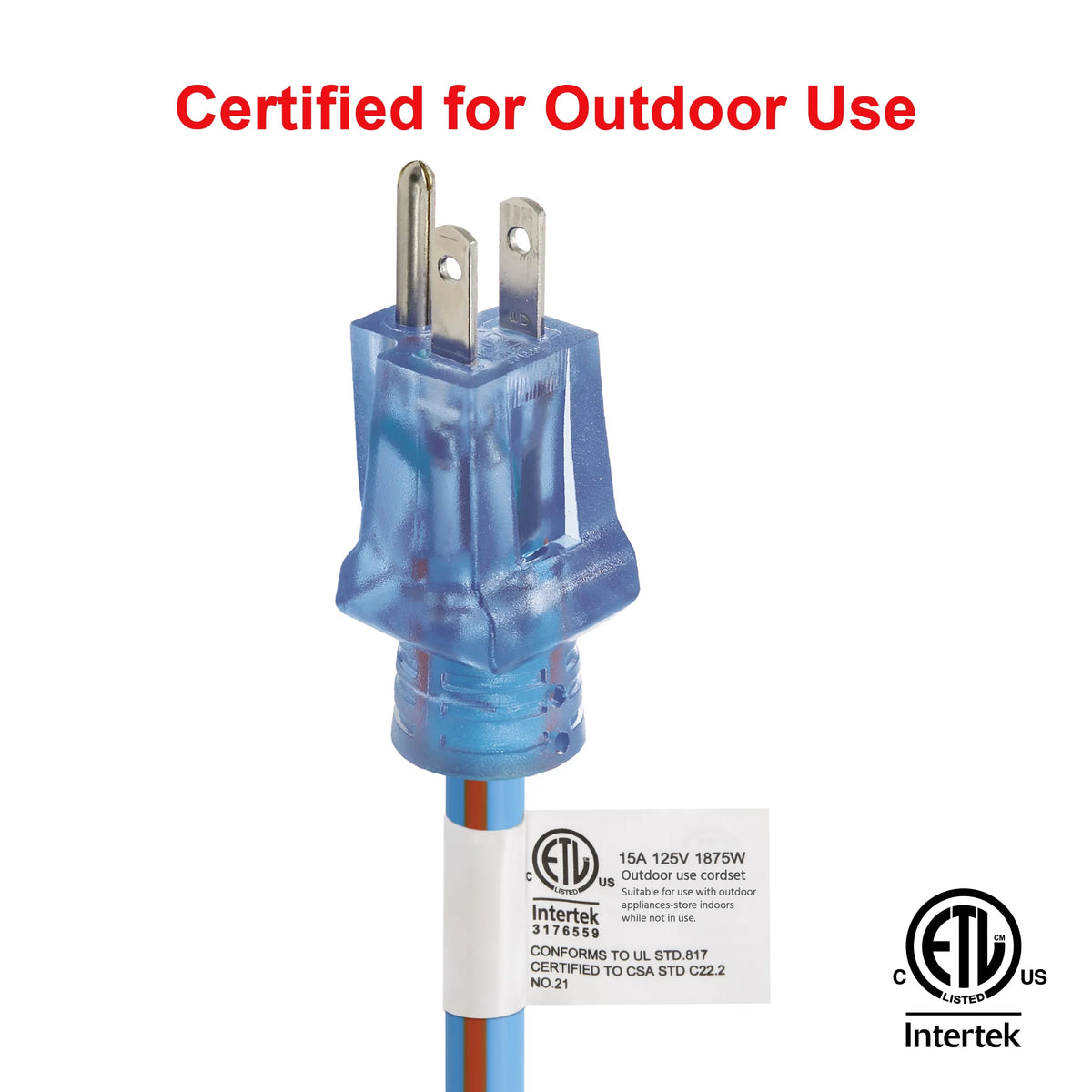 12/3 50 ft 3-Outlet Extension Cord with Lighted Connector D52829