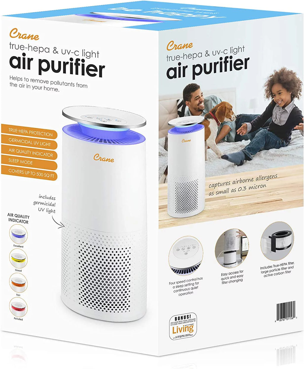 Air Purifier with True HEPA Filter Y88968