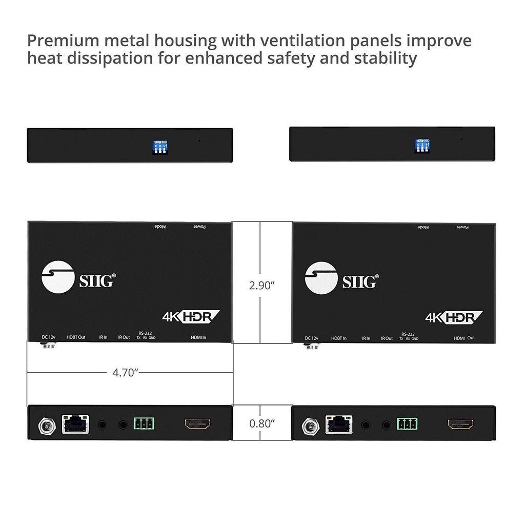 4K HDR HDMI 2.0 HDBaseT Extender Over Single Cat5e/6 O36591