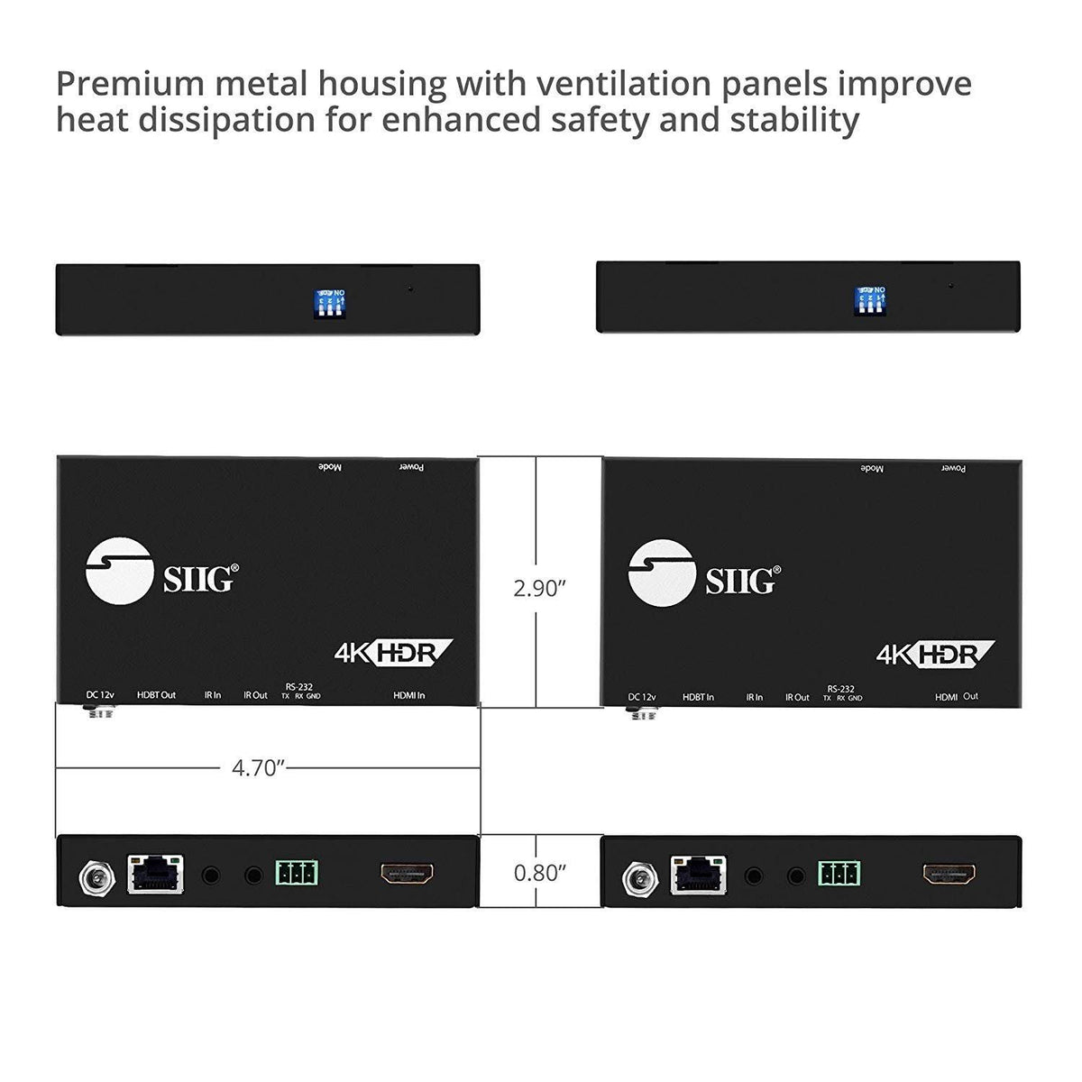 4K HDR HDMI 2.0 HDBaseT Extender Over Single Cat5e/6 O36591