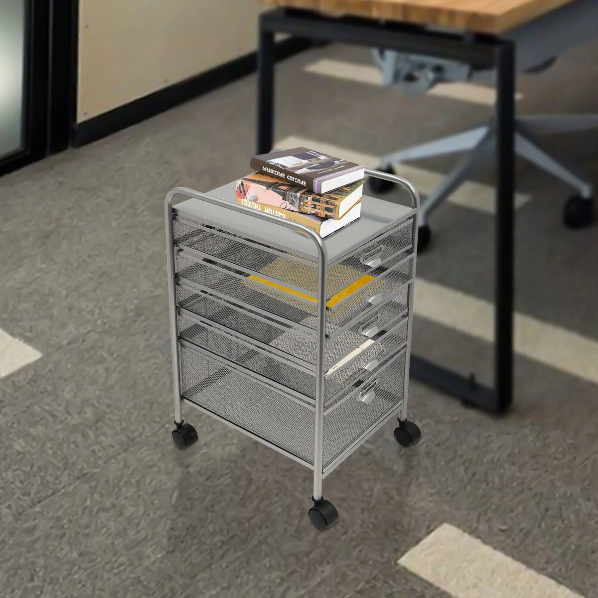 Rolling File Storage Cart with 5 Drawers F637912