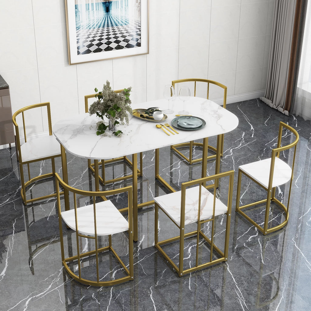 7 Piece Dining Table and Chairs Set Z20048