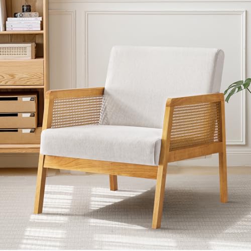 Linen Fabric Accent Chair Set of 2 Beige G85612