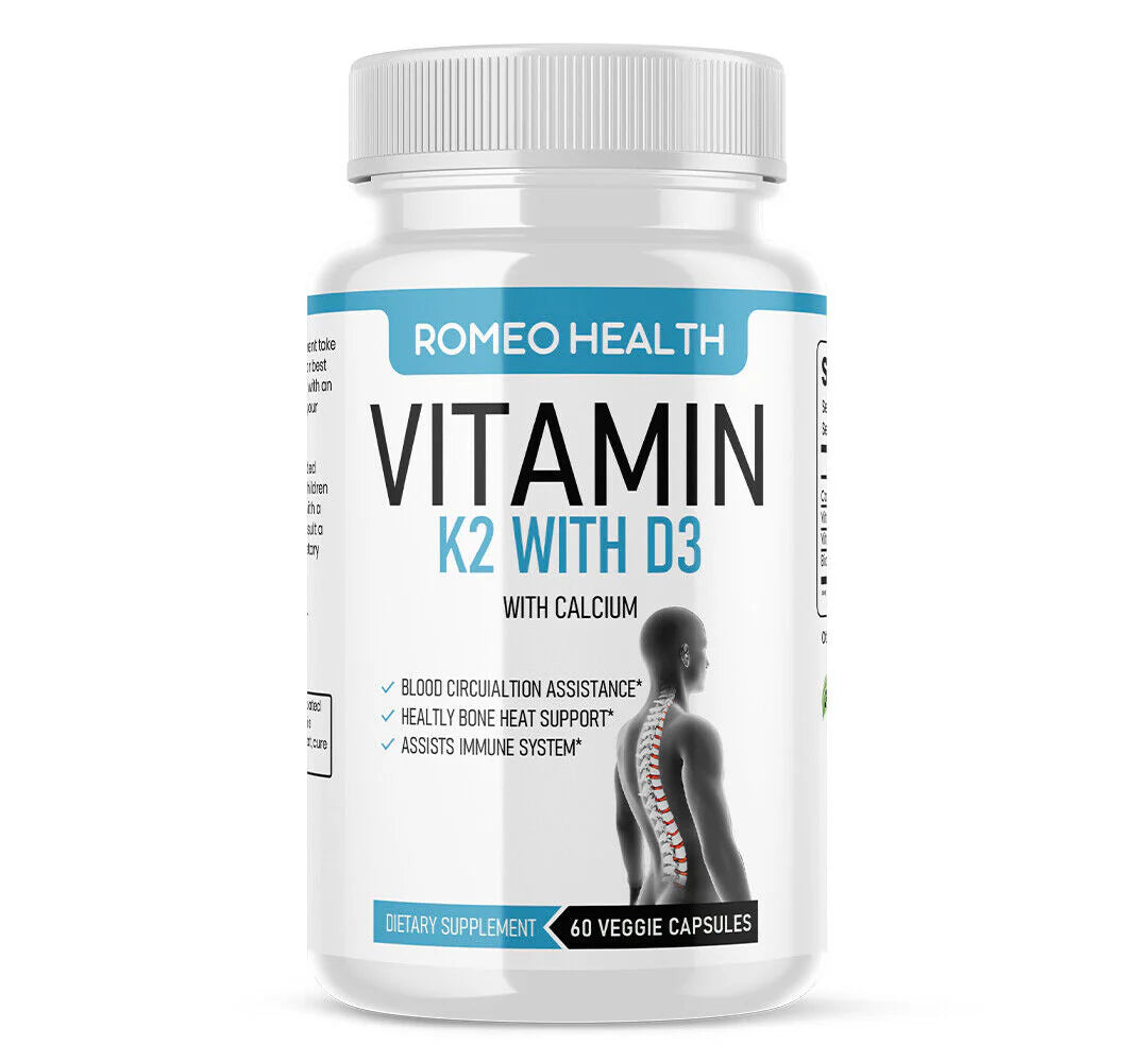 Vitamin K2 (MK7) with D3 and BioPerine 60 Veggie Capsules D3086