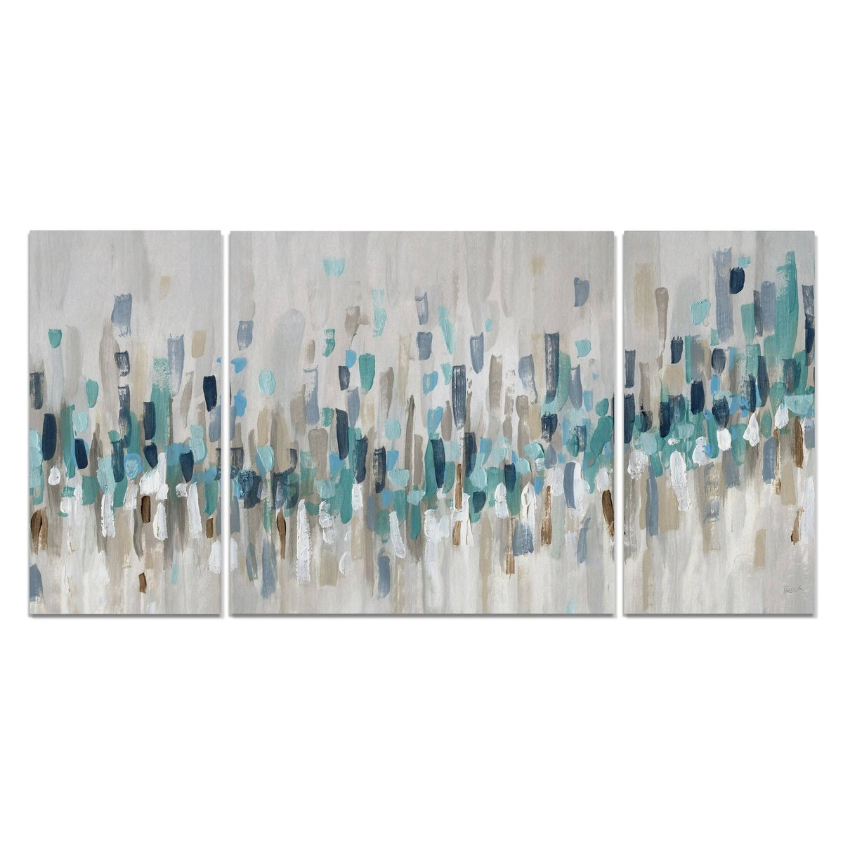 Blue Multi Piece Art Large H9060