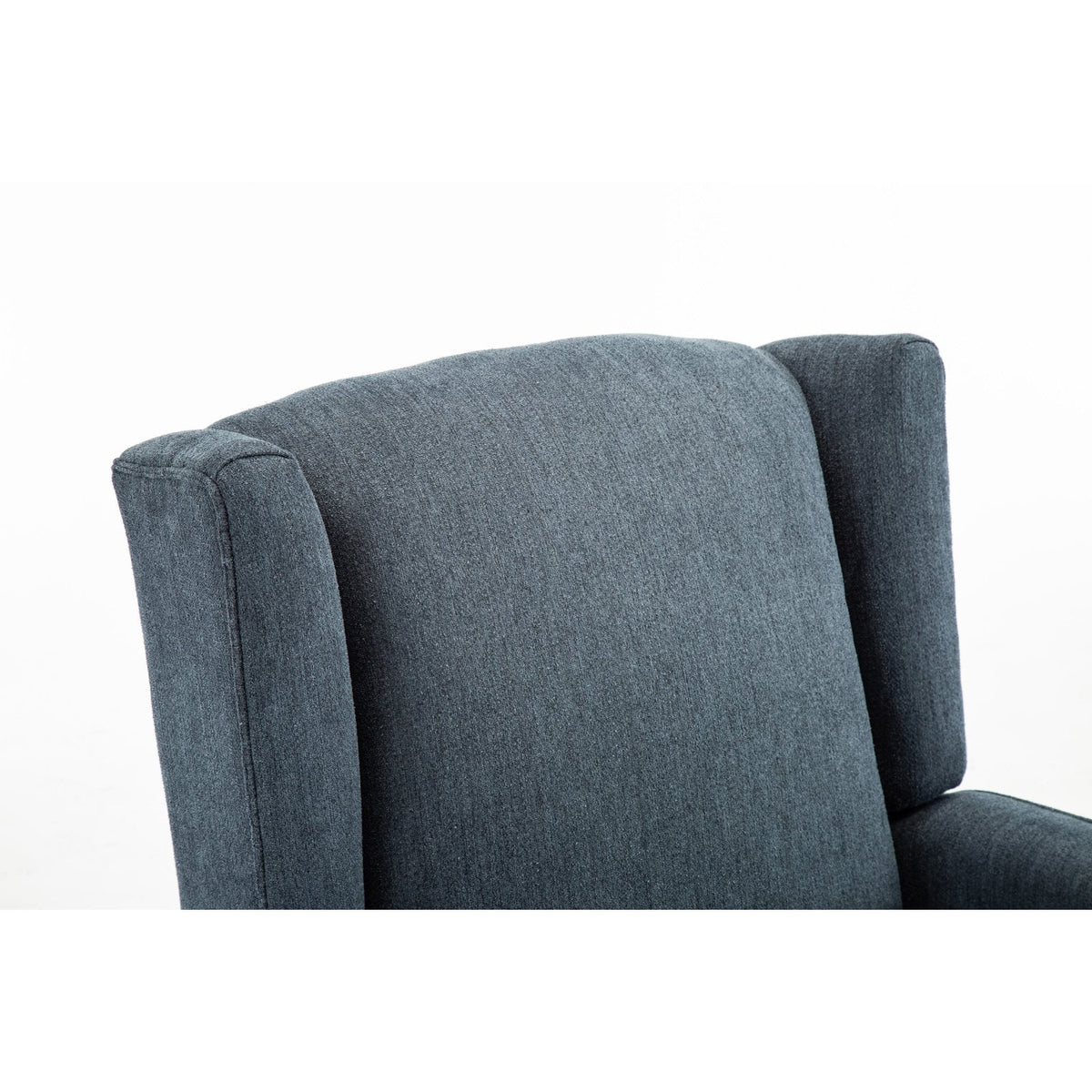 Beige Chenille Wingback Swivel Glider Recliner P54596