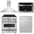 30 in. Dual Fuel Range, Range Hood, Microwave Drawer, Dishwasher Q343