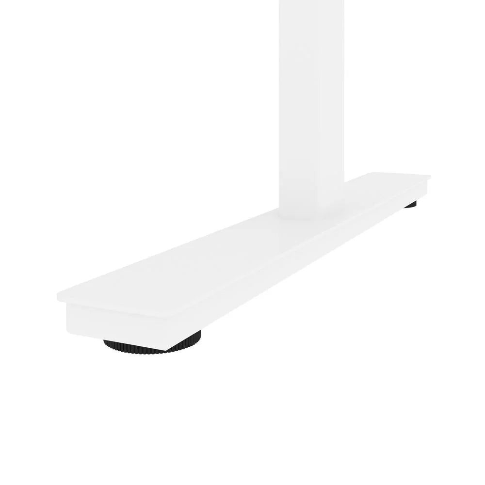 White Electric Standing Desk with Monitor Arms B612620