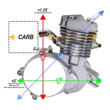 80cc Motorized Bicycle Engine Kit Ceramic Coated Cylinder Silver 36 Tooth S646