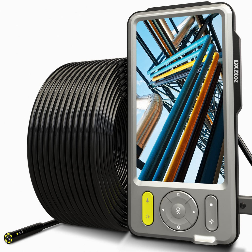 50FT Dual-Lens Industrial Endoscope 5'' IPS Screen Waterproof with Light R952968