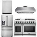 48 Gas Range, Range Hood, Dishwasher, Refrigerator with Water and Ice Dispenser S543