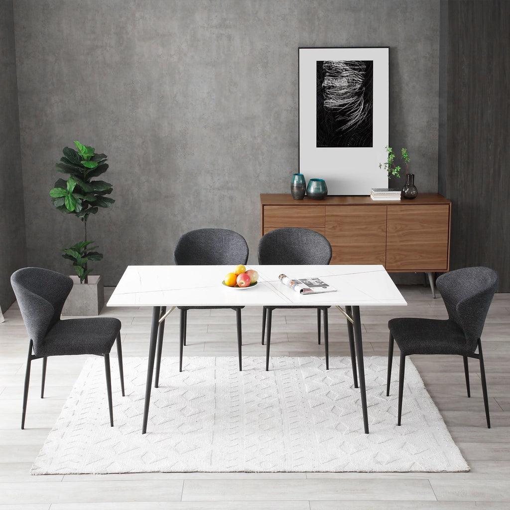 White Porcelain Top Dining Table U6923