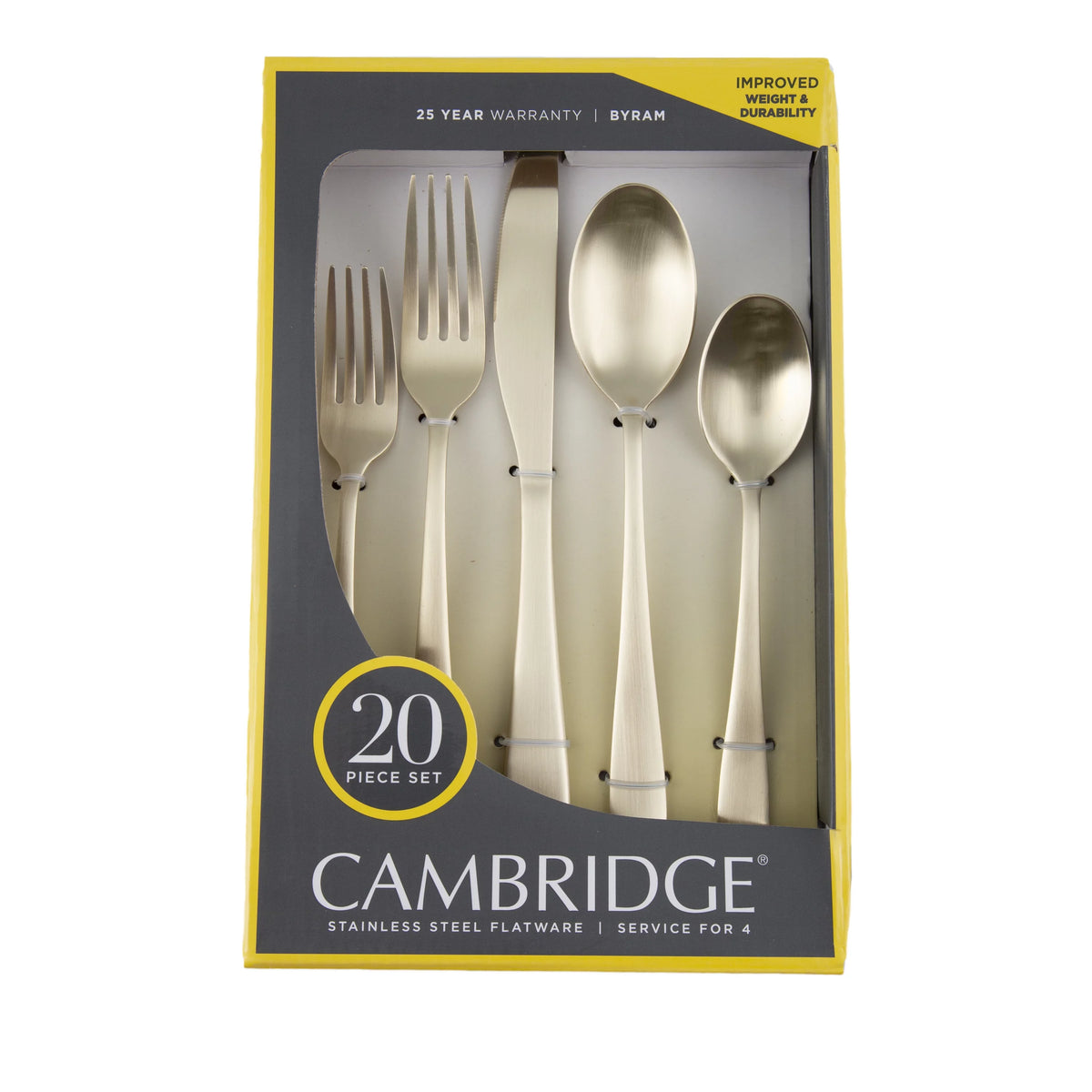 Champagne Satin 20-Piece Flatware Set B448