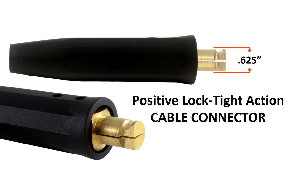 300 Amp Ground Clamp Welding Lead Terminal Lug Connector #1 AWG Cable 25 Feet S5602