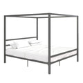 Gunmetal Gray Metal King Canopy Bed B63022