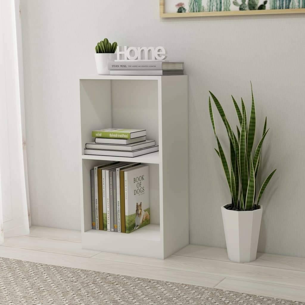 White and Sonoma Oak 4-Tier Book Cabinet T732