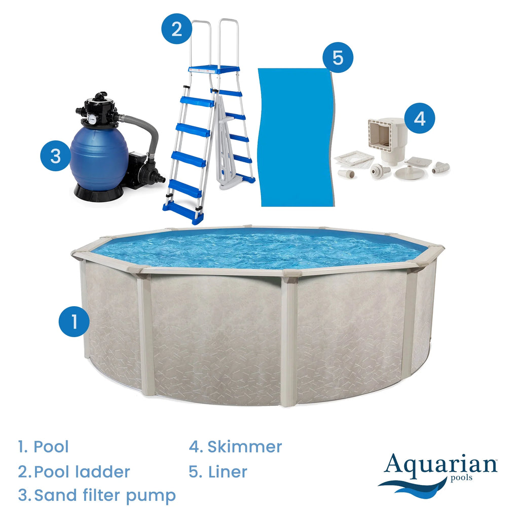 18'x52 Above Ground Pool with Filter, Ladder, Liner, Skimmer U97465