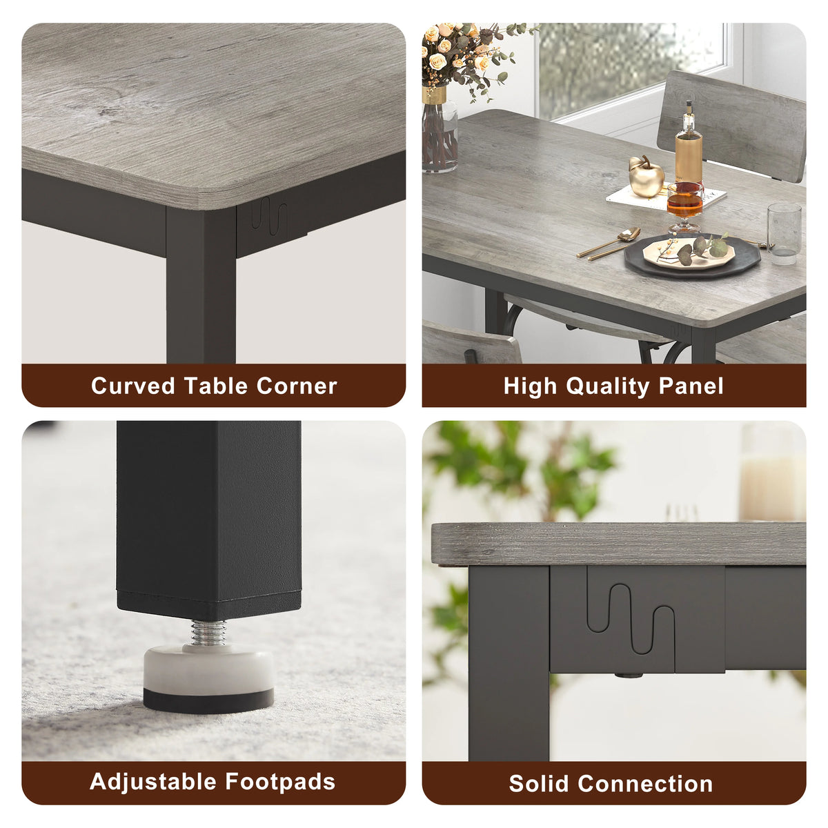 5-Piece Dining Table Set with Chairs M221258