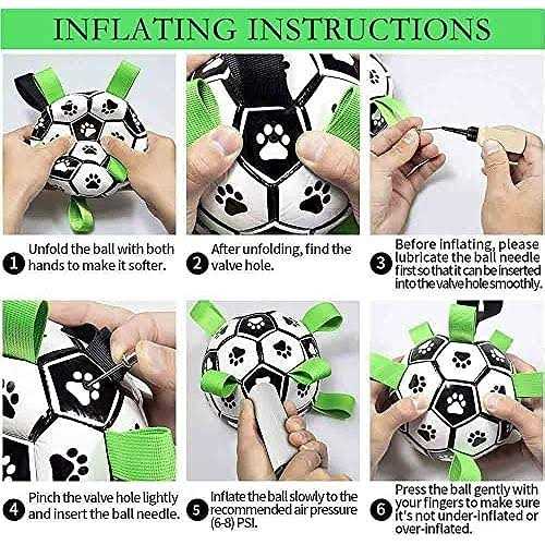 Dog Toys Soccer Ball with Straps Interactive Dog Toys W257