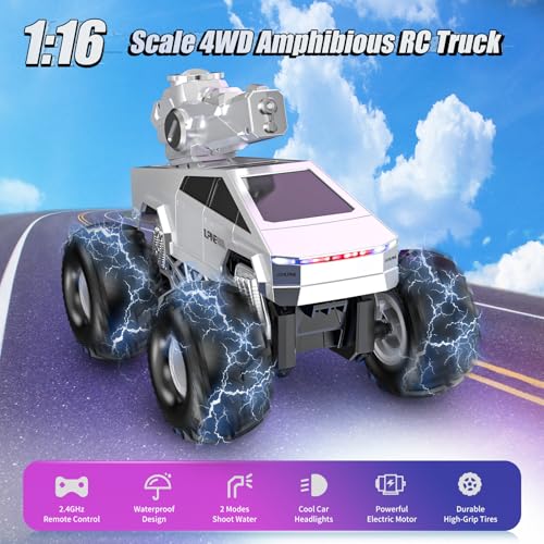 Remote Control Car 2.4GHz 4WD Amphibious Off-Road Monster Truck Z830