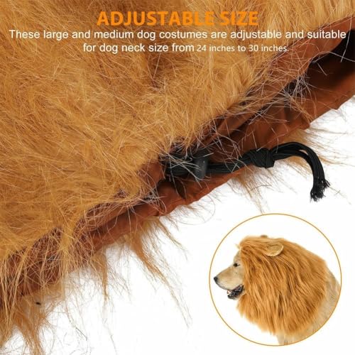 Adjustable Dog Lion Mane Costume X4313