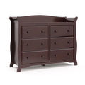 6 Drawer Gray Double Dresser D805