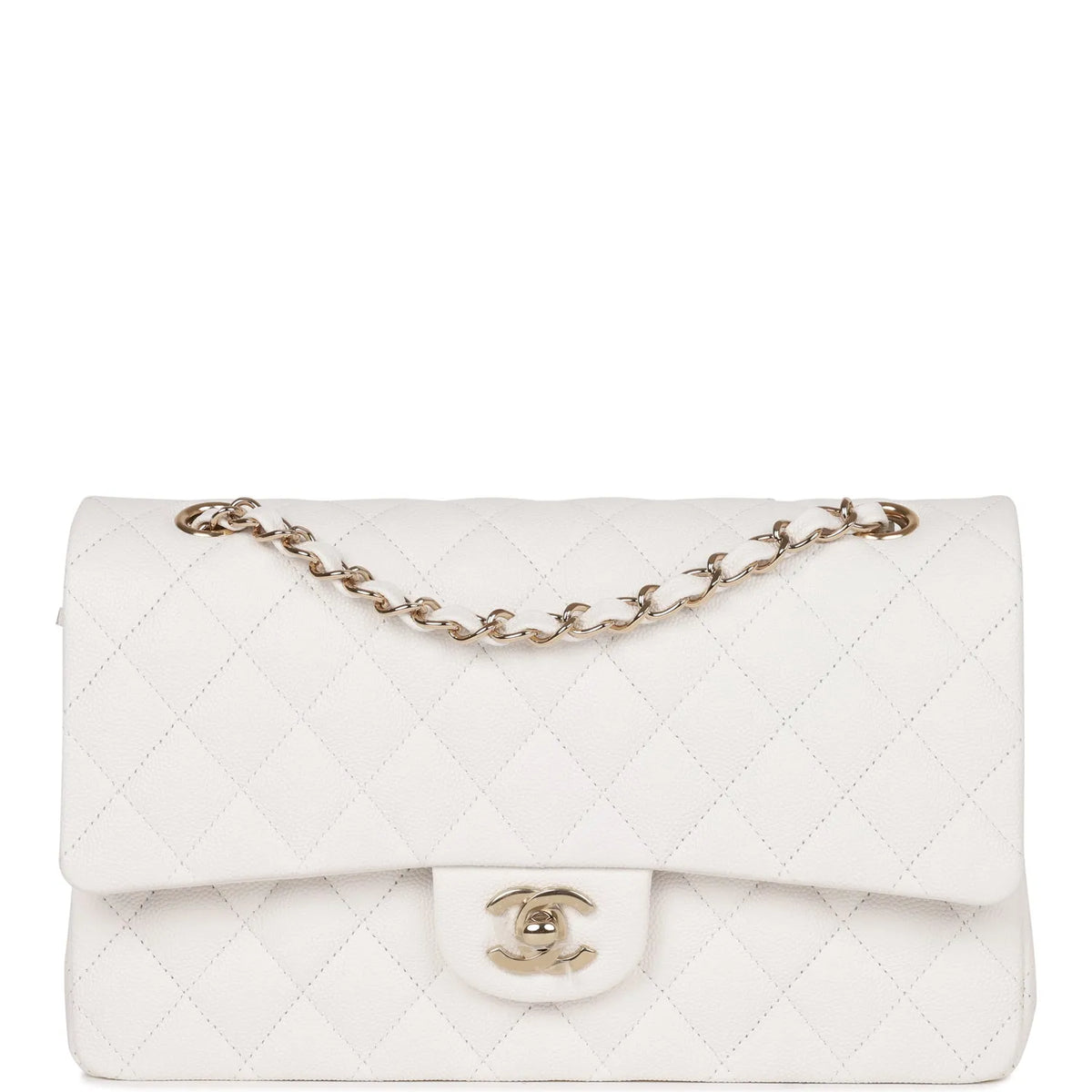 White Caviar Double Flap Bag Z13448