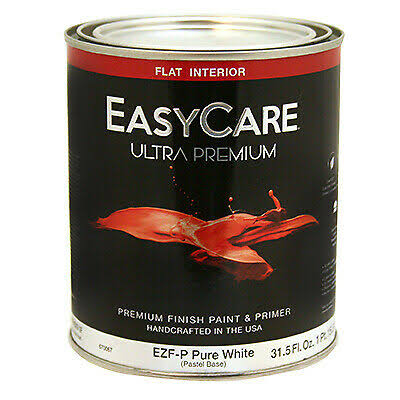 Interior Latex Paint & Primer, Pure White Pastel Base, 1-Qt. - Pack of 4 C571733