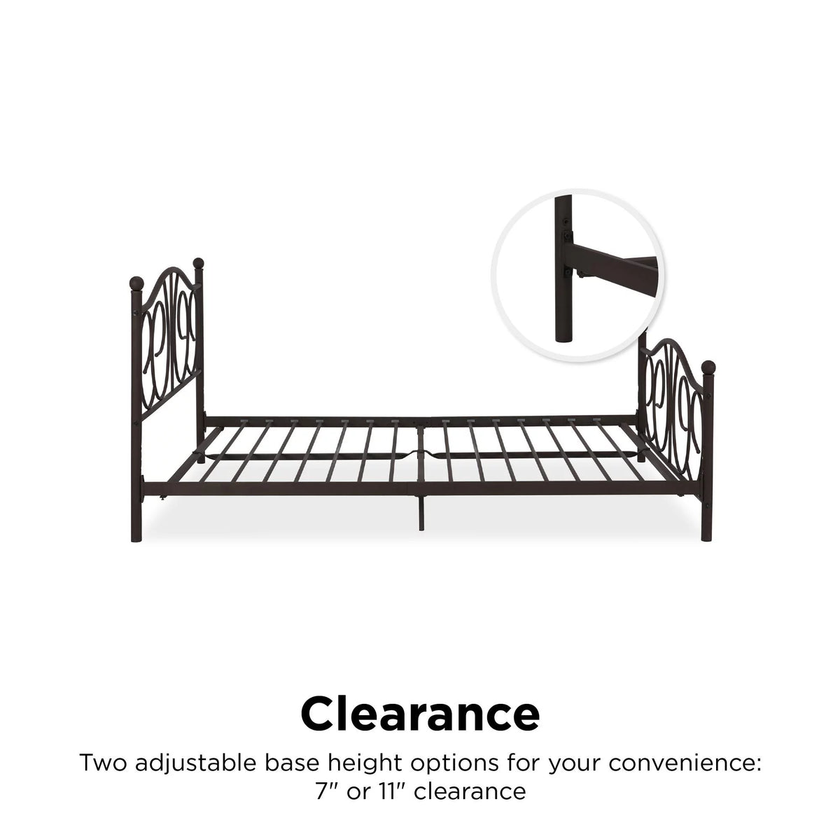 Queen Bronze Metal Platform Bed I3433