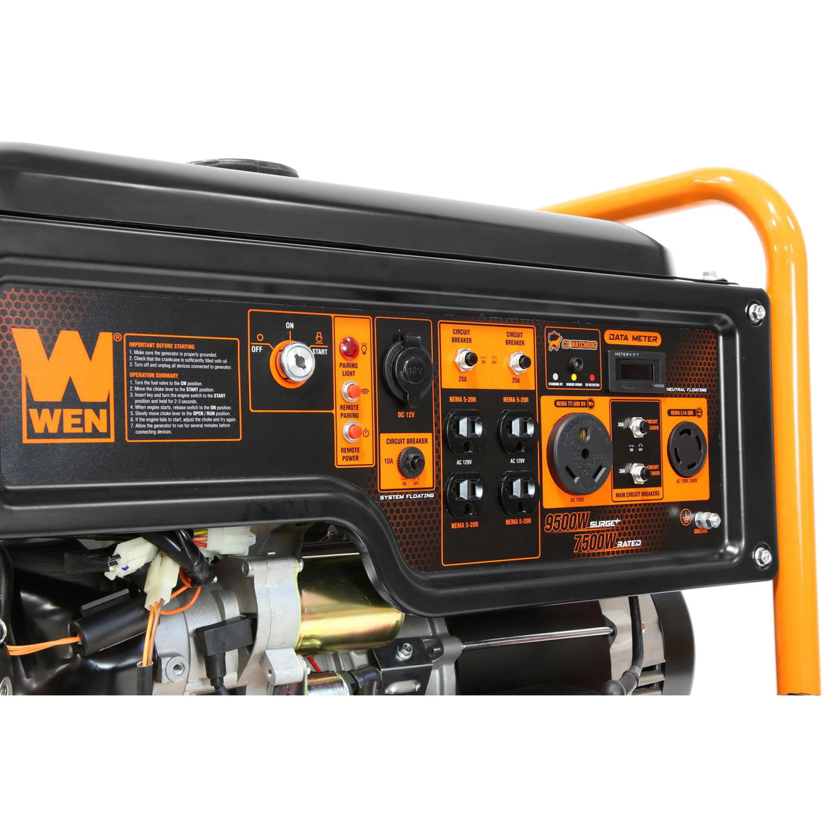 9500-Watt 420cc Portable Generator with Remote Electric Start W7003