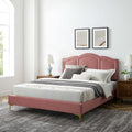 King Platform Bed in Dusty Rose P50468
